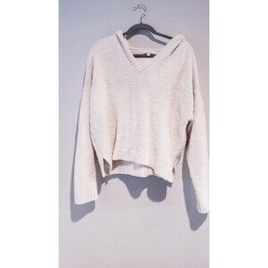 Cloud Chaser Womens long sleeve pullover sweater w/ hoodie, size Large